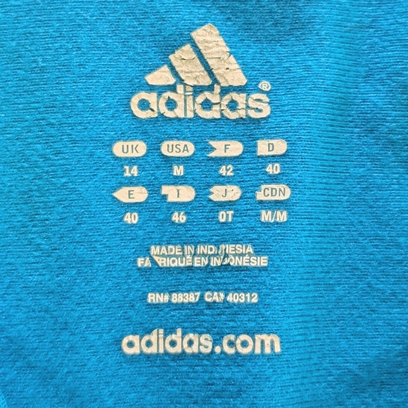 Adidas Women's Teal and Neon Lime Full Zipped Embroidered Jacket ~ Size Medium - Picture 8 of 13